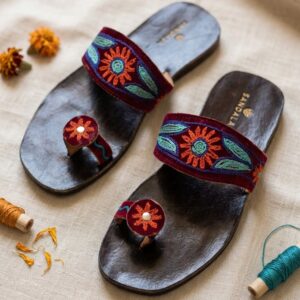 Paharika Phoolkaar Embroidered Handcrafted Flats